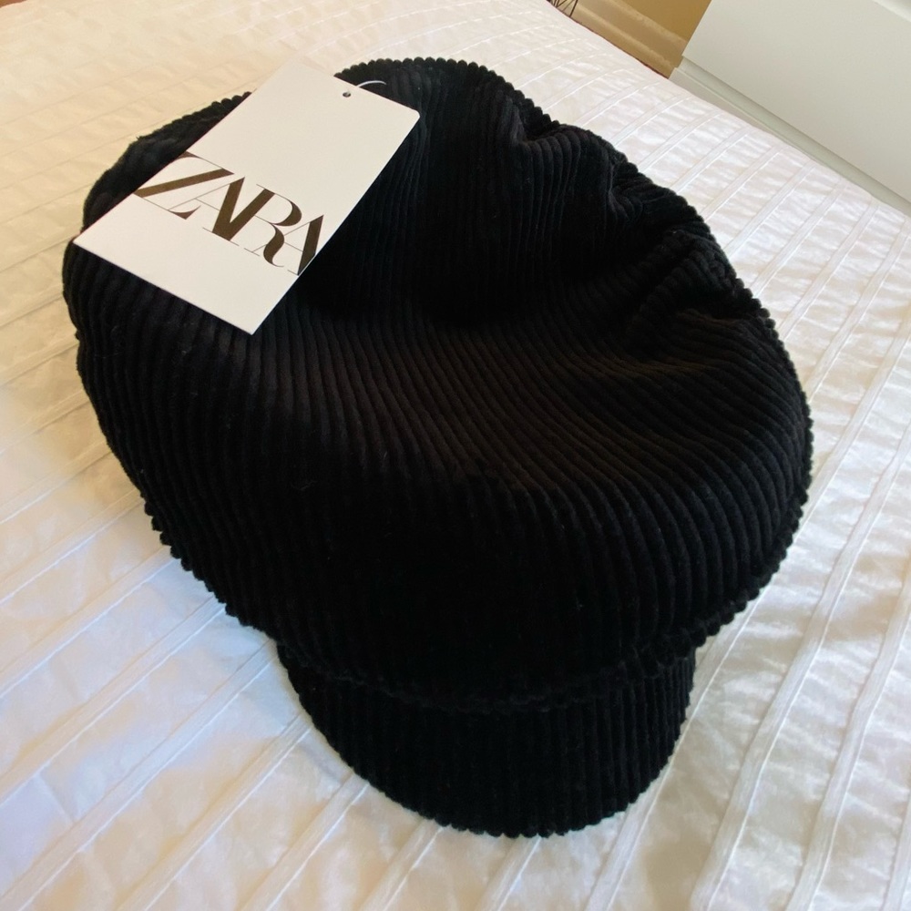 ZARA Women’s Newsboy Black Cap / Hat